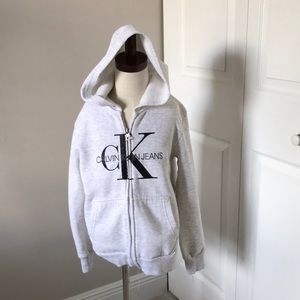 Calvin Klein Unisex Kids Full-Zip Fleece Hoodie Sweatshirt | 7